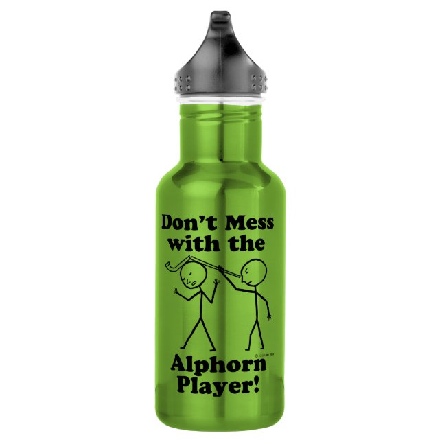 Garrafa Não brinque com o jogador de Alforn (Direita)