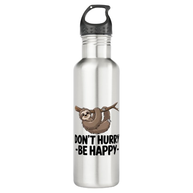 Garrafa Não se apresse a ser feliz (Frente)