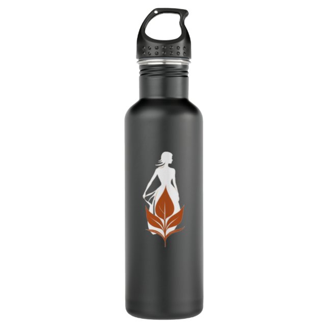 Garrafa Nature and Woman Silhouette Elegant Feminine Art  (Frente)