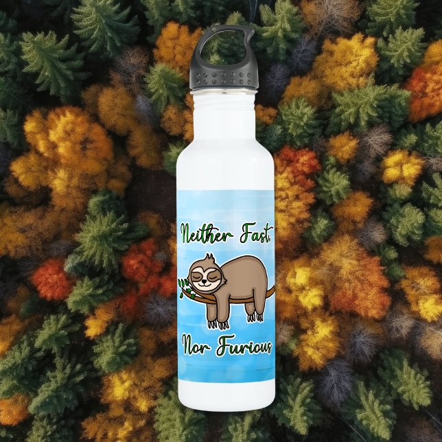 Garrafa Nem a preguiçosa rápida nem purista no ramo de árv (Criador carregado)