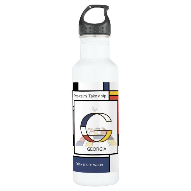 Garrafa Neoplasticismo espantoso Monograma de Arte. Letra  (Frente)