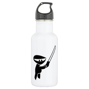 Garrafa Ninja que Wielding uma espada de Katana