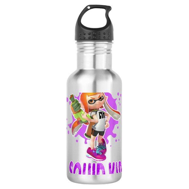 Garrafa Nintendo Splatoon Squid Kid Pink Splat Graphic T S (Frente)