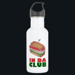 Garrafa No Da Club Turkey Club Sandwich Engraçado Foodie D<br><div class="desc">Apresenta uma ilustração original de um sanduíche do clube de peru, com o CLUB IN DA numa fonte divertida. Excelente para o seu alimento favorito. Não vê o que está procurando? Precisa de ajuda para a personalização? Clique em "rebeccaheartsny" (canto superior direito) e em "contate este designer" para criar algo...</div>