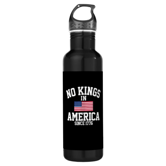 Garrafa No Kings In America USA Flag Retro Cool Style (Frente)