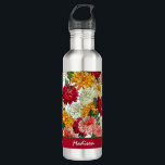 Garrafa Nome Botânico Cloroso Aquarela<br><div class="desc">Aquarela Floral Colorida Moderna Nome Botânico Moderno Colorida Água Os frascos apresentam flores coloridas a aquarelas,  burgundy e branca. Personalize com seu nome personalizado editando o texto na caixa de texto fornecida. Elaborado por ©Evco Studio www.zazzle.com/store/evcostudio</div>
