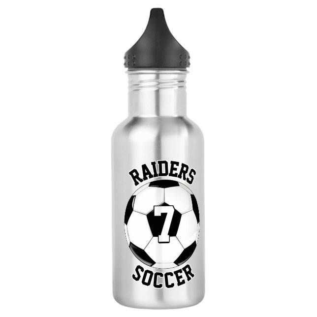 Garrafa Nome da Equipe Personalizada do Futebol e Número d (Esquerda)