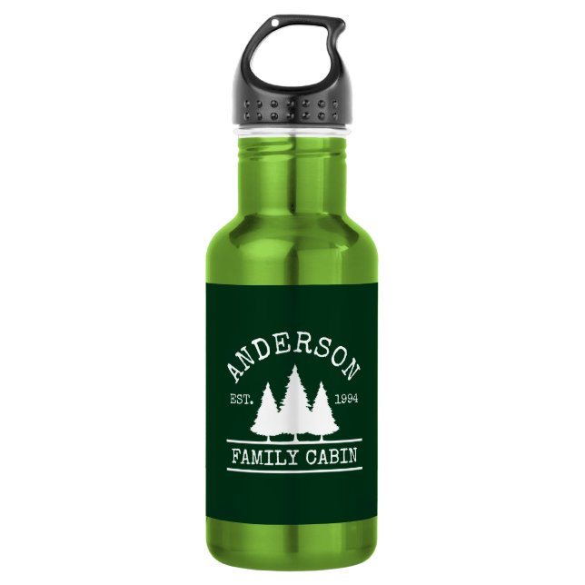 Garrafa Nome da família de cabina verde (Frente)