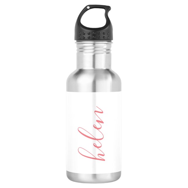 Garrafa Nome de Script Personalizado Dif Pink Personalizad (Frente)