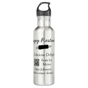 Garrafa Nome do restaurante digitalizar menu QR adicionar 