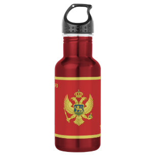 Garrafa Nome e texto personalizados Montenegro
