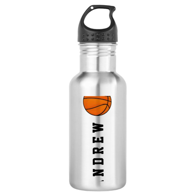 Garrafa Nome ou monograma personalizado basquetebol (Frente)