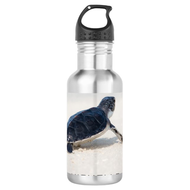 Garrafa Nome Personalizado da Viagem Turtle Beach | Nature (Frente)