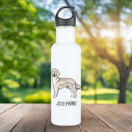 Garrafa Nome Personalizado do Cachorro de Retriever do Cre