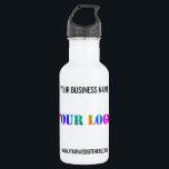 Garrafa Nome personalizado do logotipo Promocional persona<br><div class="desc">Nome do logotipo personalizado Promocional do site Cores personalizadas / Texto - Oferta pessoal ou comercial moderna - Adicionar seu logotipo - Imagem - Foto / Nome - Empresa / Site ou E-mail ou Telefone - Informações de contato - Redimensionar e mover ou remover / adicionar elementos - Imagem /...</div>