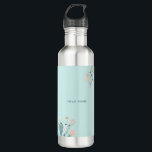 Garrafa Nome Personalizado dos Amantes de Plantas de Pera<br><div class="desc">Molho verde-picante Enxerga Cactos Planta Alojamentos Nome-Personalizado garrafa d'água</div>