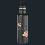 Garrafa Nome Personalizado, pintura de aquarela Boho Flowe<br><div class="desc">"Apresentamos o nosso Nome Personalizado, Boho Flower Watercolor Painting Stainless Steel Water Bottle - fusão de talento artístico e praticidade, projetada para aqueles que apreciam estilo e sustentabilidade. Esta garrafa de água quente é mais do que um acessório de hidratação; é uma expressão personalizada do seu estilo único. Adorada com...</div>