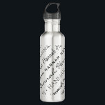 Garrafa Nomeie Tudo Sobre A Repetição De Diferentes Fontes<br><div class="desc">Imprima o seu nome numa garrafa de água de aço inoxidável personalizada em várias fontes divertidas aleatórias que se repetem a um ângulo todo à volta da garrafa. Mostrado em preto na sua escolha de vários frascos coloridos, você pode alterar as cores do texto usando o editor de design. Ou...</div>