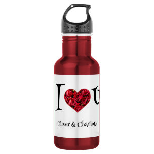 Garrafa Nomes de Casal Personalizados Eu Te Amo