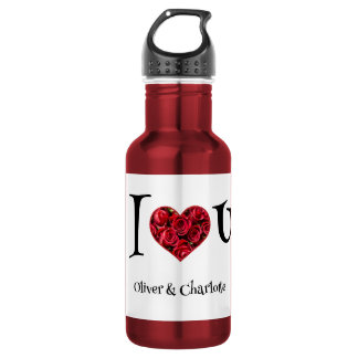 Garrafa Nomes de Casal Personalizados Eu Te Amo