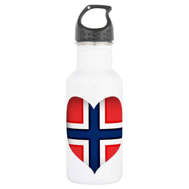 Garrafa Norway Flag Heart (Frente)