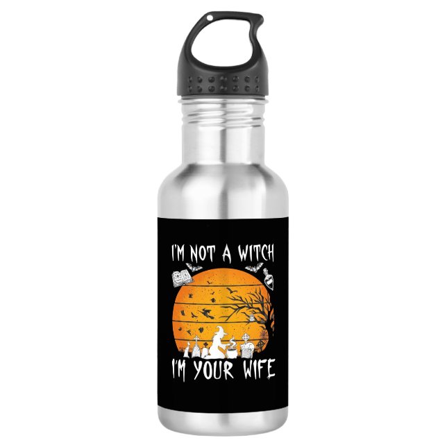 Garrafa Not Witch Wife Halloween Sunset Cauldron_1 (Frente)