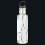 Garrafa Nova Iorque linha mínima<br><div class="desc">Arte Mínima - Nova Iorque - Esquema Preto E Branco - Desenhos De Linha.</div>
