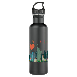Garrafa Nova Iorque NYC Skyline Heart Dissiped Style