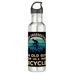 Garrafa Nunca Subestime Uma Cara Velha Numa Bicicleta Engr