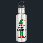 Garrafa Nurse Santa's Favorite Elf Funny Nurse Christmas<br><div class="desc">Christmas 2021 Matching family Pajamas</div>