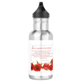 Garrafa O amor é a Rosa vermelha do paciente