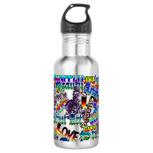 Garrafa O artista dos grafites da arte da rua denomina a