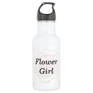 Garrafa O casamento cor-de-rosa e branco aumentou