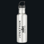 Garrafa O Casamento Personalizado De Usher Favorece O Mono<br><div class="desc">Seus contínuos vão adorar este obrigado de casamento personalizado que você oferece/favor com uma fonte moderna de escrita em preto. Adicione seu nome ou monograma e outra linha de texto (data, local do casamento, etc.) Perfeito como obrigado, você dá presentes e/ou cria-casamentos - tendências e na moda, mas simples e...</div>