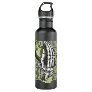 Garrafa O Dinheiro Chama-Se Dólar Sinal De Esqueleto De Mã