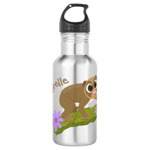 Garrafa O doce e feliz loris em desenhos animados