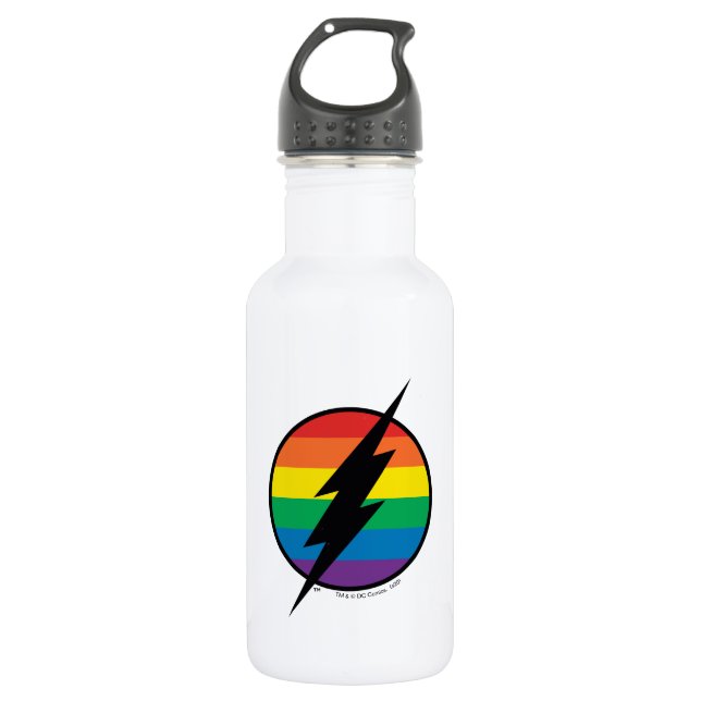 Garrafa O logotipo Flash Rainbow (Frente)