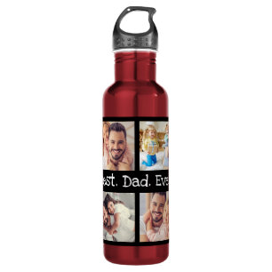 Garrafa O Melhor Pai De 4 Fotografias, Diversão De Colage