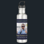 Garrafa O melhor pai de sempre e personalizado fotógrafo<br><div class="desc">Personalize esta garrafa de água útil e fofa com a sua foto personalizada e faça dela um presente de Dia de os pais para o seu pai!          Pode modificar facilmente o texto e substituir a imagem pela sua!</div>