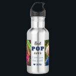 Garrafa O Melhor Pop Já Te Ama Mais Duas Fotos<br><div class="desc">Expresse o quanto você ama o seu avô com afeto.Uma garrafa de água com fotos de avô e netos encherá o coração dele com felicidade.</div>