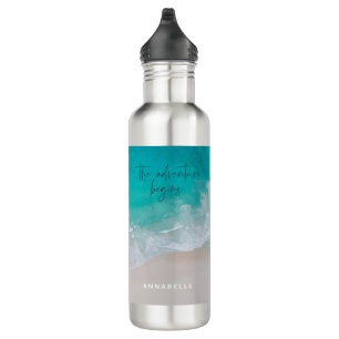 Garrafa O oceano de areia tropical personalizou o aventu