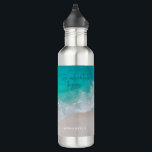 Garrafa O oceano de praia em areia tropical personalizou o<br><div class="desc">O oceano de praia de areia tropical personalizou a aventura começa na design.</div>