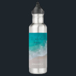 Garrafa O oceano de praia em areia tropical personalizou o<br><div class="desc">O oceano de praia de areia tropical personalizou a aventura começa na design.</div>