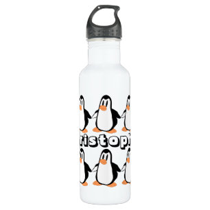 Garrafa O pinguim apenas adiciona o nome