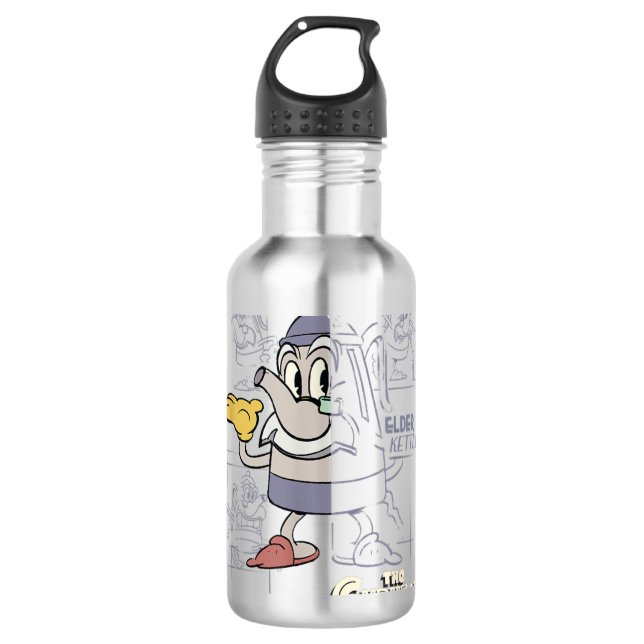 Garrafa O Poster do Cuphead Show Elder Kettle Blueprint  (Frente)