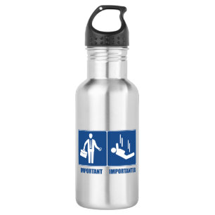 Garrafa O Trabalho É Importante, O Céu Diving É Importa