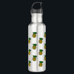 Garrafa O verão tropical bonito frutifica teste padrão dos<br><div class="desc">Garrafa de água dos abacaxis.</div>