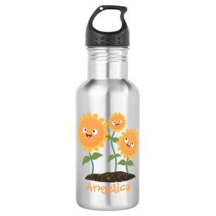 Garrafa Óculos de desenho animados bonitos e felizes