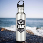 Garrafa Oferta de Dia de os pais Nunca Moderno do Maior Pa<br><div class="desc">O maior pai do mundo de design de tipografia moderna em cinzas,  preto e branco,  ousado e simples,  presente personalizado excelente para pai em dia de os pais,  aniversário,  etc. Personalize-o com suas próprias palavras e cores.</div>