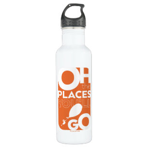 Garrafa Oh, Os Lugares Que Você Vai! Tipegrafia Laranja